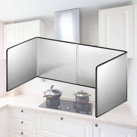 Protection anti-éclaboussures en acier inoxydable - 30 x 80 x 40 cm - Pliable (1/5)
