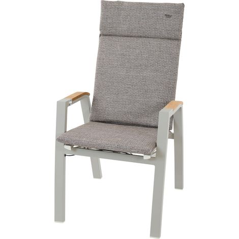 Siena Garden Lindos Relax Move Sessel matt seidengrau/mocca 2 STCK Alu/Teak FSC 100%+Kissen (1/5)