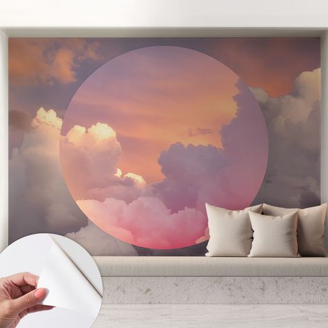 Papier peint autocollant avec imprimé pour décoration intérieure pour rénovation a motif Nuages éthérés 208x146 cm (1/5)