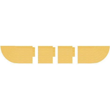 Kit de rampe de seuil de porte antidérapante pour aspirateur robot intelligent, compatible avec les fauteuils roulants, jaune (1/5)