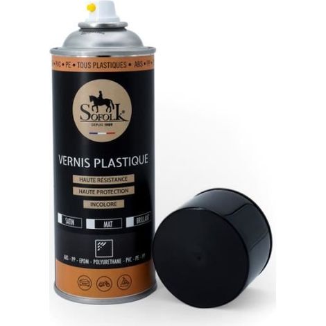 Vernice plastica aerosol - SOFOLK - 400 ml - Trasparente opaco - Anti-UV - Alta resistenza