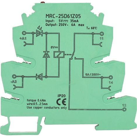 Relay Module, MRC-25D61Z05 Ultra-thin Solid State Relay Module, for DC Pneumatic Solenoid Valve (1/4)