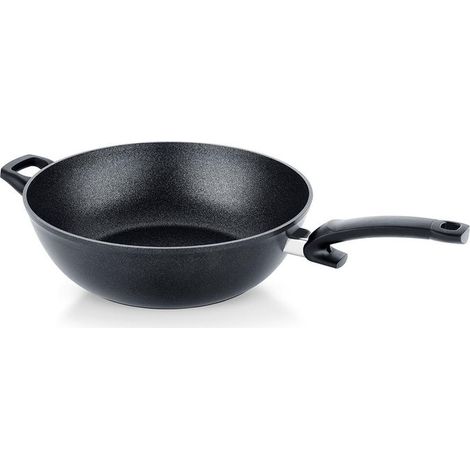 Adamant 100-800-32-100/0 Wok in Alluminio Antiaderente, 32 Cm, Nero
