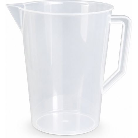 Verre doseur 3000 ml avec poignée incurvée, transparent — tasse à mesurer PP alimentaire pour cuisine (1/5)