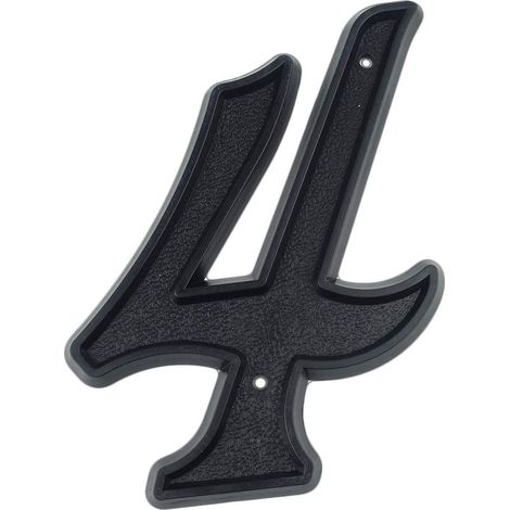Numéro de maison de 5,5 pouces (139mm) Numéros de porte modernes Numéros d'adresse du domicile de la rue,plastique ABS noir (1/5)