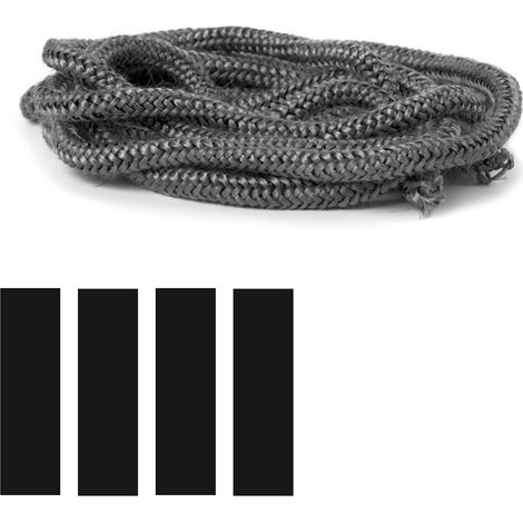 Joint de Porte en Fibre de Verre 2,5 M, Joint Cheminée, Joint Insert Cheminée, Joint pour Poele a Bois avec Bande de Fin, pour Poêle, Cheminée, Tube Poele, Porte de Four (Φ 8mm) (1/5)