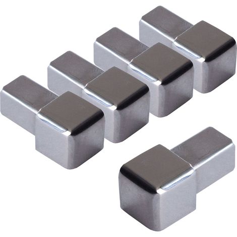 Dalsys Endstück für Fliesenschiene Quadratprofil Edelstahl, Fliesenprofil - Poliert 8mm, 5 Stück