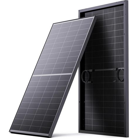 Panneau Solaire Monocristallin Bifacial 200W, Cellules N-Type 16BB 182 mm, Idéal pour Balcon, Toit, Abri de Jardin, Bateau et Applications Agricoles (1/5)