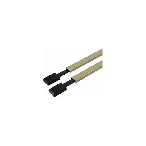 Tringles 3 points VACHETTE Multilock modèle 16501000 - 2 tringles plates, caches laiton (1/2)