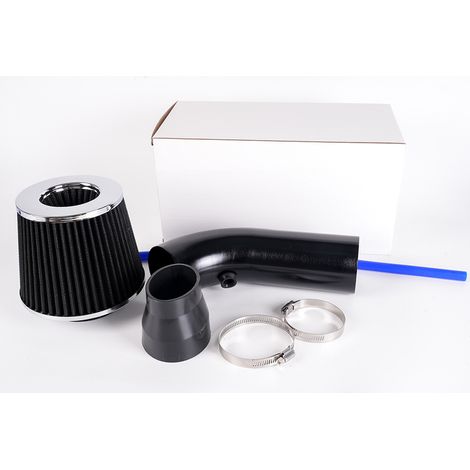 Car air intake kit with 76mm/3inch mushroom-shaped air filter and high flow rate - Black