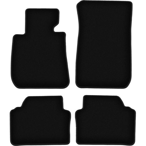 Alfombrillas de terciopelo negro BASIC para BMW 3 E90 sedán (2004-2011) (1/5)