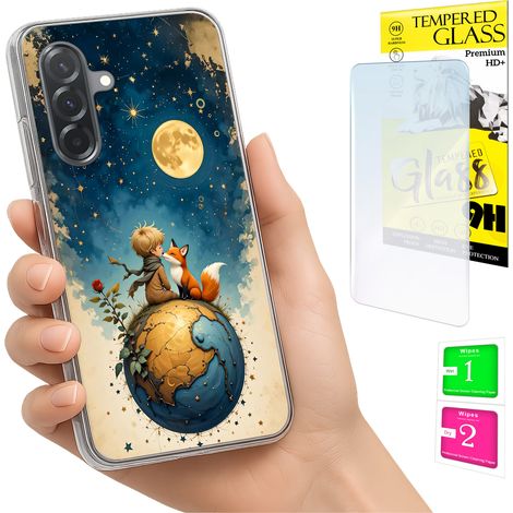 Custodia per Samsung Galaxy A36 / A56, cover posteriore in vetro temperato 9H. (1/5)