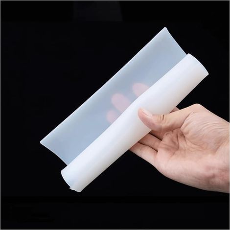 Feuille de caoutchouc silicone transparent, plaque gel silice résistan (1/4)