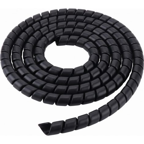 Gaine Spirale Protège Câble TPU Noir 1m 8mm pour Trottinette Électrique (1/5)