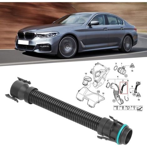 Turbo-Luftfilterschlauch – Direkter Ersatz für 1er, 3er, 4er, 5er, 6er, 7er, X1, X3, X4, X5, X6 – Material: PA66-GF30 für lange Haltbarkeit – 13717803842 (1/4)