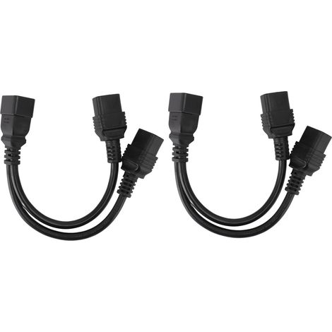 Câble d'alimentation répartiteur en Y (2 prises IEC320 C19 femelle vers IEC320 C20 mâle) rallonge d'alimentation 20 A 125 V / 16 A 250 V (1/5)