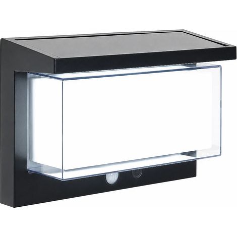 Lampada da parete solare con sensore di movimento - 300 lm - L. 22,3 x A. 9,1 cm - ELVIA (1/3)