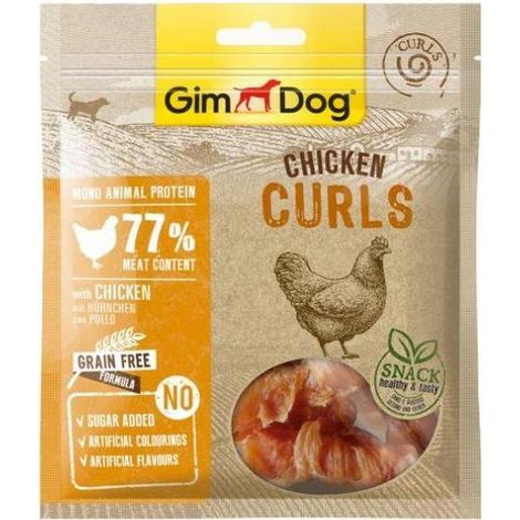 Curloni a gimdog Chickn, snack liofilizzati pollo per snack per cani - sacchetto da 55 GR