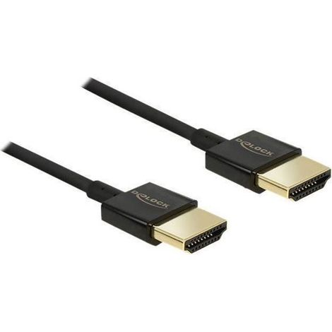 Cavo HDMI con cavo Ethernet Delock Slim Premium - DELOCK - 2m - Triplo schermo - 4K