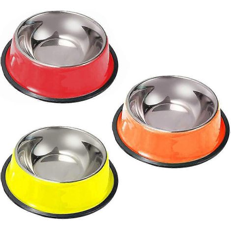 3er-Set Edelstahl-Katzennäpfe, Welpen-Tiernäpfe für Futter und Wasser (1/5)