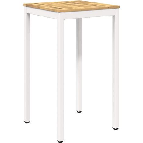 Table de Bar Blanche 60 x 60,5 x 105 cm (1/5)