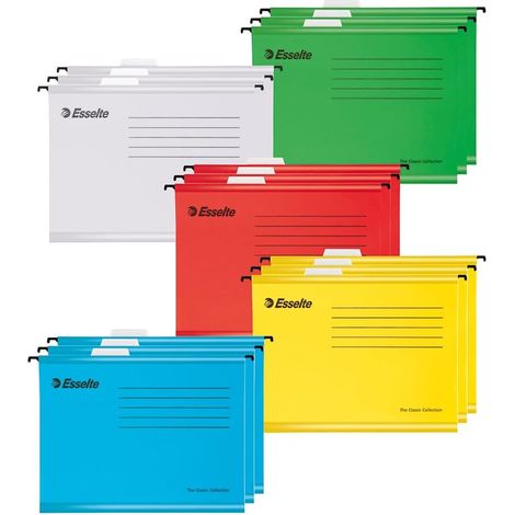Lot de 15 dossiers suspendus A4, 150 feuilles, 100% Carton durable (1/5)