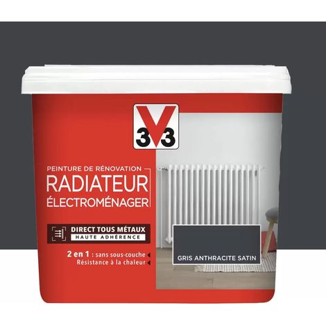 Peinture De Rénovation V33 Radiateur Électroménager Gris anthracite 0,75 L (1/3)