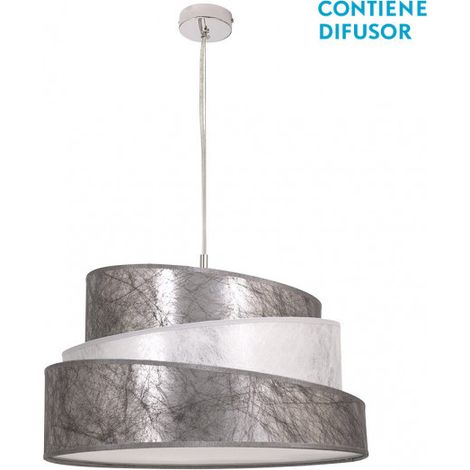 Lampe à suspension Colonia Chrome/Argent-Blanc 3xE27 (3085x50x50cm)