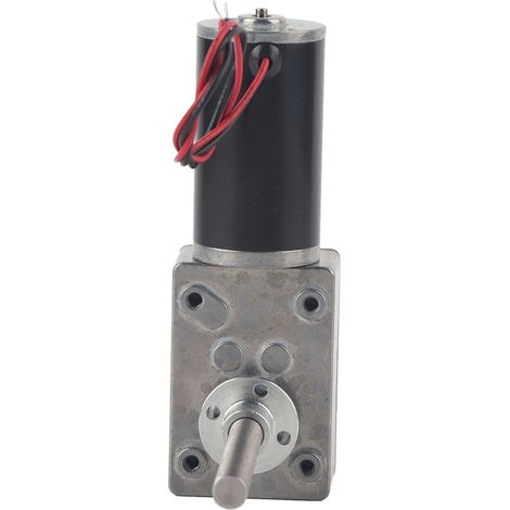 Motoréducteur à vis sans fin coaxial à filetage M8, arbre droit et gauche, réduction de vitesse 1280, avec bride, taux de réduction 50 (1/5)