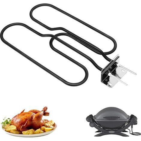 Élément chauffant de rechange pour barbecue électrique Q140 Q1400, compatible avec Weber 66631, 80342, 80343, 65620, élément chauffant 2200 W, acier inoxydable, spirale chauffante 230 V (1/5)