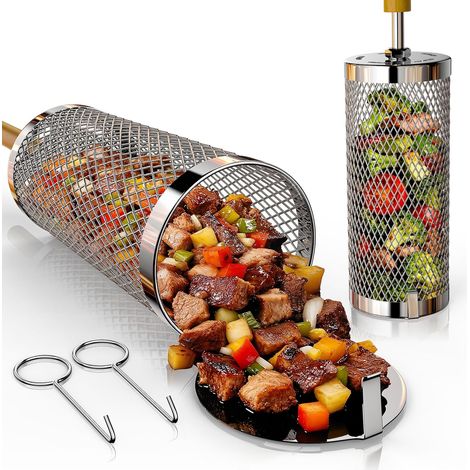 Panier à griller pour barbecue (1 pièce) - Accessoires et ustensiles de barbecue - 20 cm - Idéal comme cadeau (1/3)