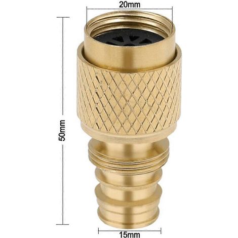 Adaptateur pour tuyau d'arrosage, robinet d'eau, raccord rapide 1/2" pour lave-auto, robinet d'irrigation - F- (1/5)