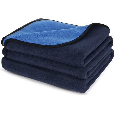 Couverture pour Chien Imperméable(70x140cm), Plaid Anti Pipi pour Animaux, Couverture Absorbante Chaude Douce pour Chien Chat pour Canapé/Divan/Lit - Bleu (1/5)