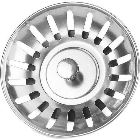 Bouchon D'évacuation Pour Evier - Filtre Anti-Cheveux En Acier Inoxydable - Pour Drain De Sol Cuisine Salle De Bain Balcon - 1 Pièce (1/5)