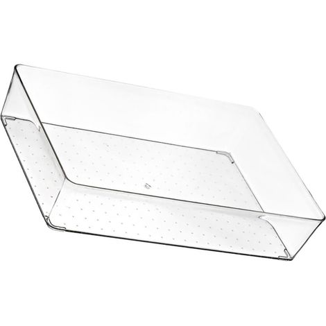 Schubladenorganizer, quadratische Aufbewahrungsbox aus robustem, transparentem Kunststoff für die Küche (1/4)