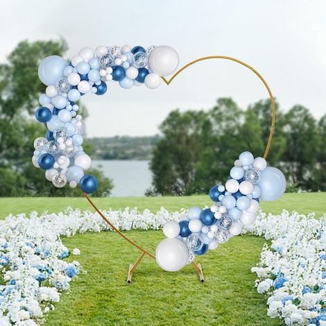 Arche de Mariage en Métal 2 x 2,1 m - Cadre en Forme de Cœur pour Décoration de Fête et Demande en Mariage - Arche de Ballons (1/5)