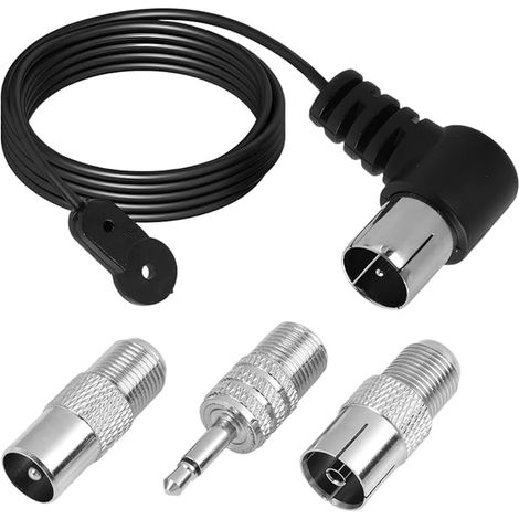 Antenne Radio FM Intérieure Réception pour Chaîne Stéréo Antenne FM pour Tuner HiFi Câble Flexible Installation avec Récepteurs (1/4)