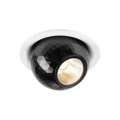 Spot encastré Dysko blanc avec noir - 1010354