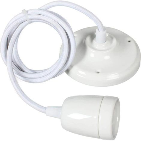 Lámpara Colgante Cerámica - E27 - 5 Colores - Blanco