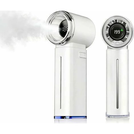 Mini Ventilateur Portable à Main Turbo Brumisateur avec Fonction pulvérisation Ventilateur de Poche Haute Vitesse,Batterie 3500mAh (1/5)