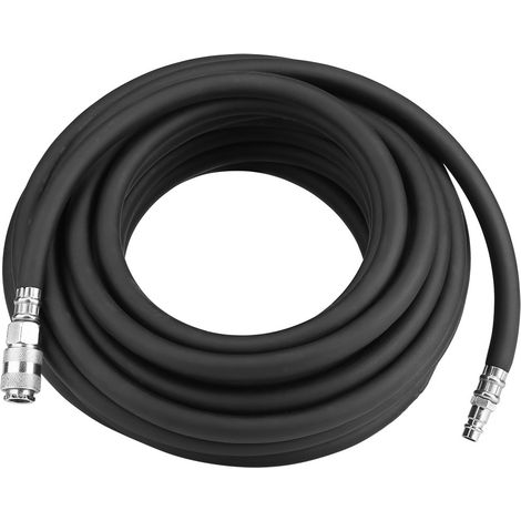 Tuyau d'air pneumatique flexible en caoutchouc de 15 m avec kit d'accessoires pour compresseur 5 pièces (1/5)