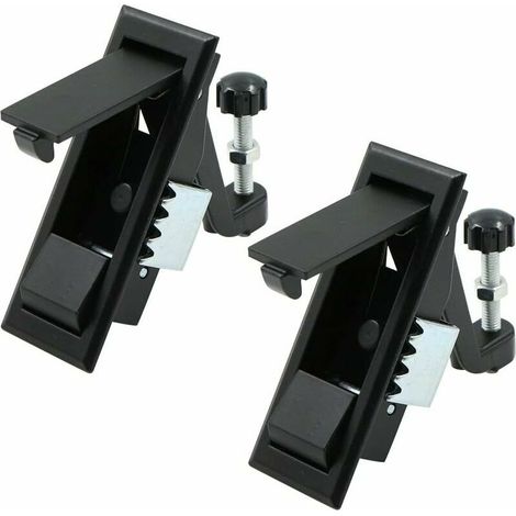 Serrure Porte D'Armoire Bouton Poussoir -- éLectrique Plat Armoire Meubles PoignéE Meuble Tiroirs Verrouillables Tiroir Camping Caravane Camping-Car Yacht Navire Bateau Noir 2 PièCes (1/5)