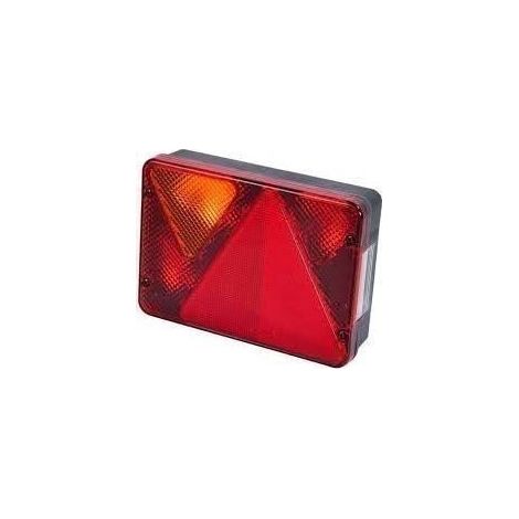 Feu AJBA RL82 gauche 6 fonctions – Éclairage remorque – Dimensions 188x135x51mm – Entraxe fixation 152mm –