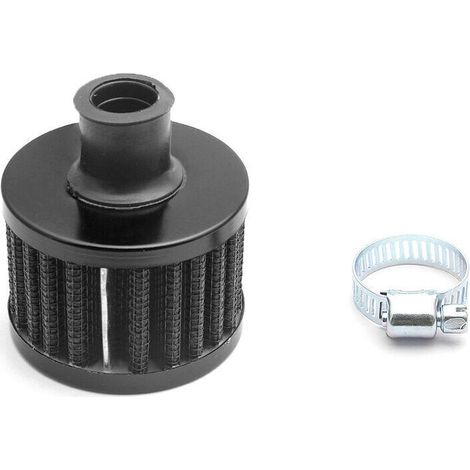 Filtres à huile à Air de moto d'interface universelle filtre d'admission d'air froid de voiture 12mm reniflard de carter de Turbo d'évent, -Vie (Noir) (1/5)