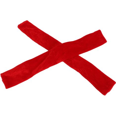Lot de 2 housses de poignées de porte de réfrigérateur à scratch, protection décorative en tissu pour lave-vaisselle et four à micro-ondes, rouge (1/5)