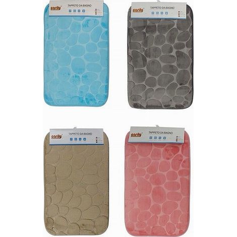 Trade Shop - TESSUTUM TAPPEINO ARREDO BAGNO ANTISCIVOLO 50X80CM EFFETTO SASSI 79449 - (1/5)