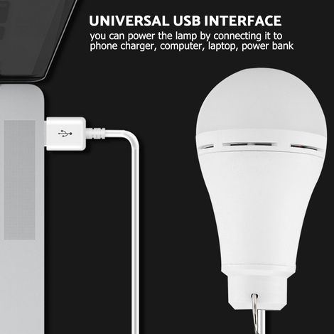 5V USB LED-Glühbirne Notlampe für Outdoor-Camping, Wandern, Zuhause, Lesen (10W) (1/5)