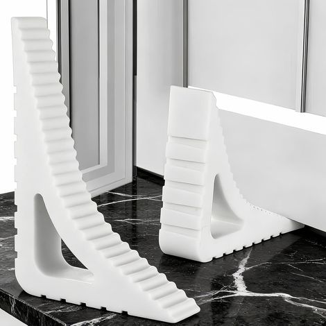 Lot de 2 cales de fenêtre, cales de ventilation pour fenêtres et portes, butées de fenêtre en caoutchouc sans perçage, bloque-porte de balcon, cales de fenêtre triangulaires (1/5)