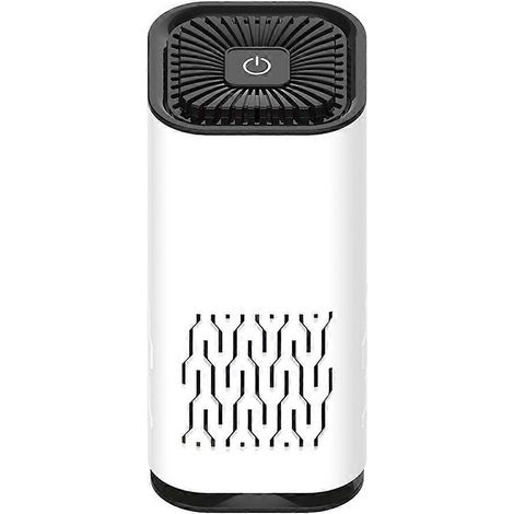 Purificateur d'air ioniseur portable pour voiture, maison, véhicule, travail et voyages. Élimine la poussière et la fumée. Blanc. (1/5)