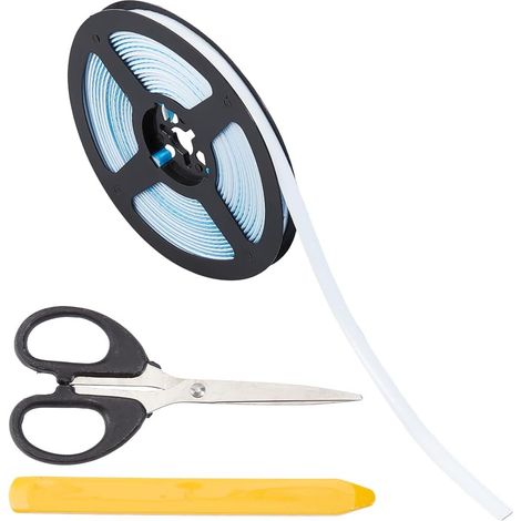 Bande de Joint pour Carrelage Céramique 6m8mm Auto Adhésive Blanche Imperméable Facile à Poser avec Outils Inclus D'Étanchéité pour Sol Évier de Cuisine Cuisinière Salle de Bain Baignoire (1/5)